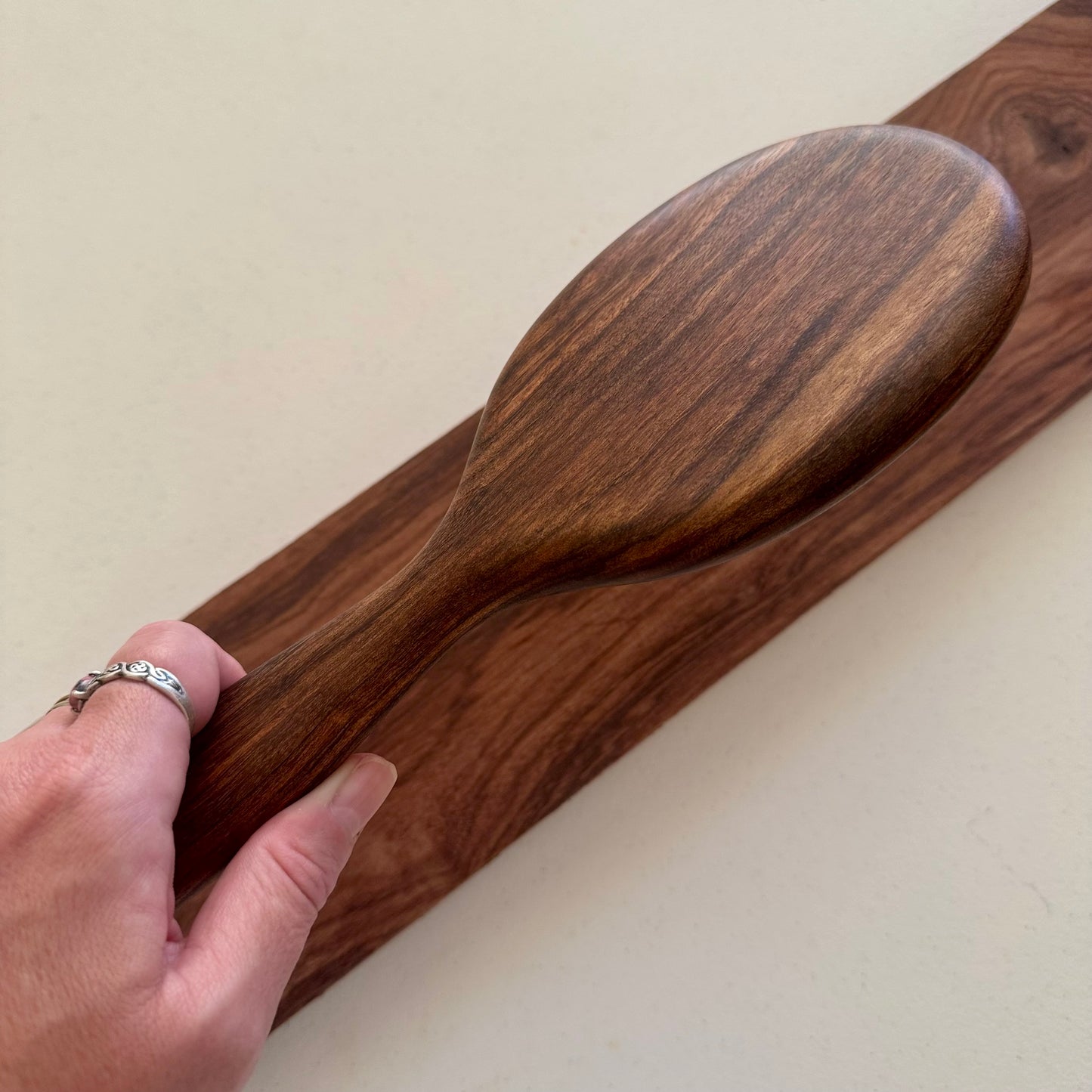 NEW! Limited Edition Stevie Rose’s Hairbrush Spanking Paddle in Shedua: 11.5” Hairbrush-Style OTK Paddle