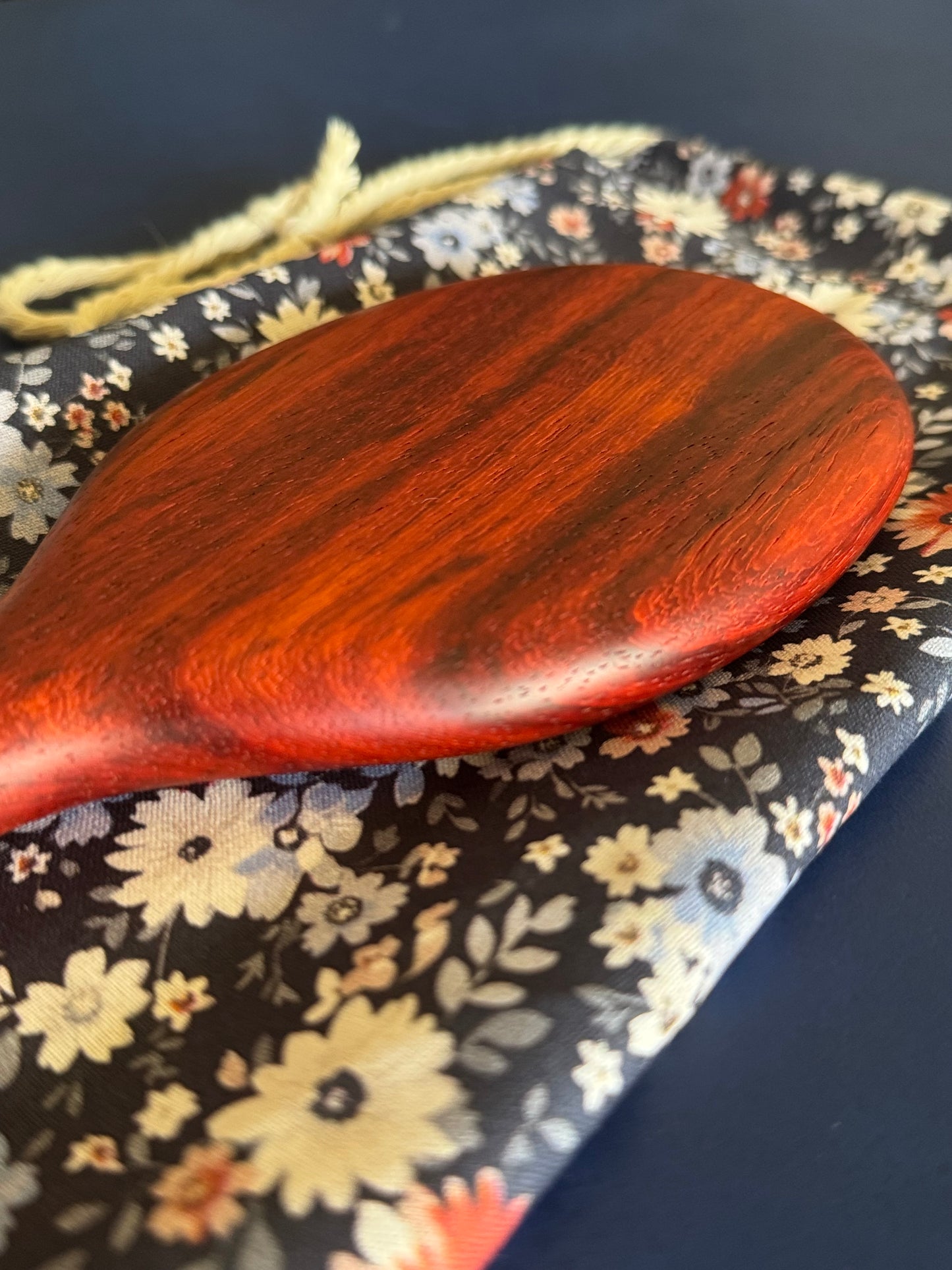 NEW! Summer 2026 Limited Edition Stevie Rose’s Hairbrush Spanking Paddle in Padauk: 11.5” Hairbrush-Style OTK Paddle
