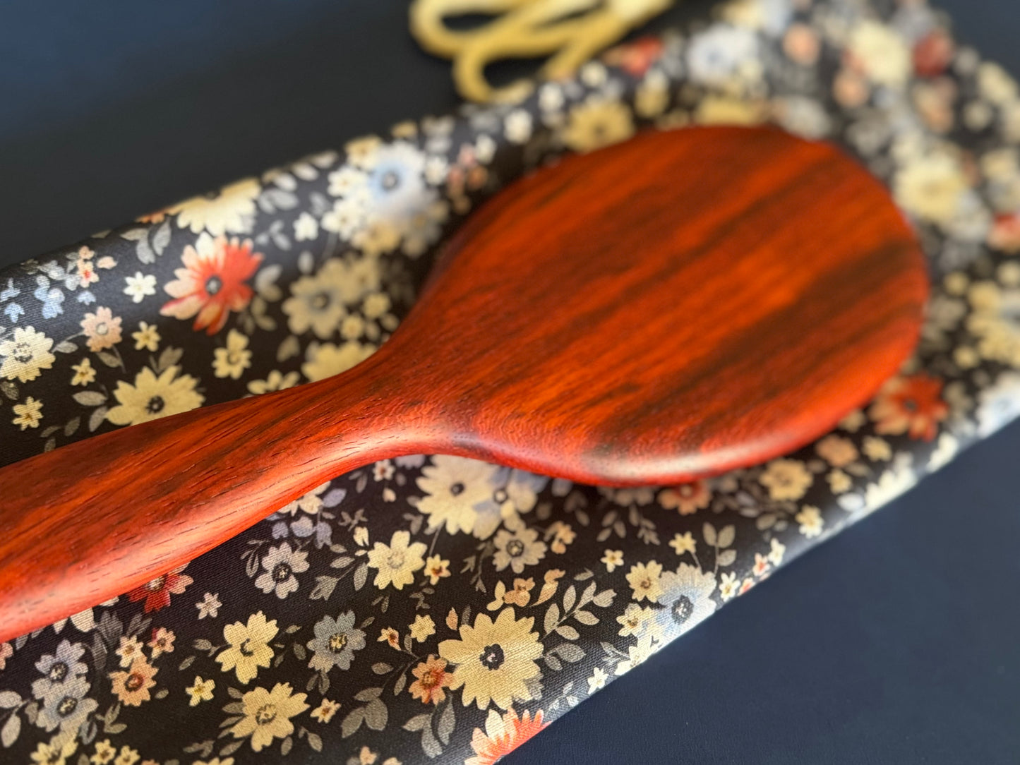 NEW! Summer 2026 Limited Edition Stevie Rose’s Hairbrush Spanking Paddle in Padauk: 11.5” Hairbrush-Style OTK Paddle