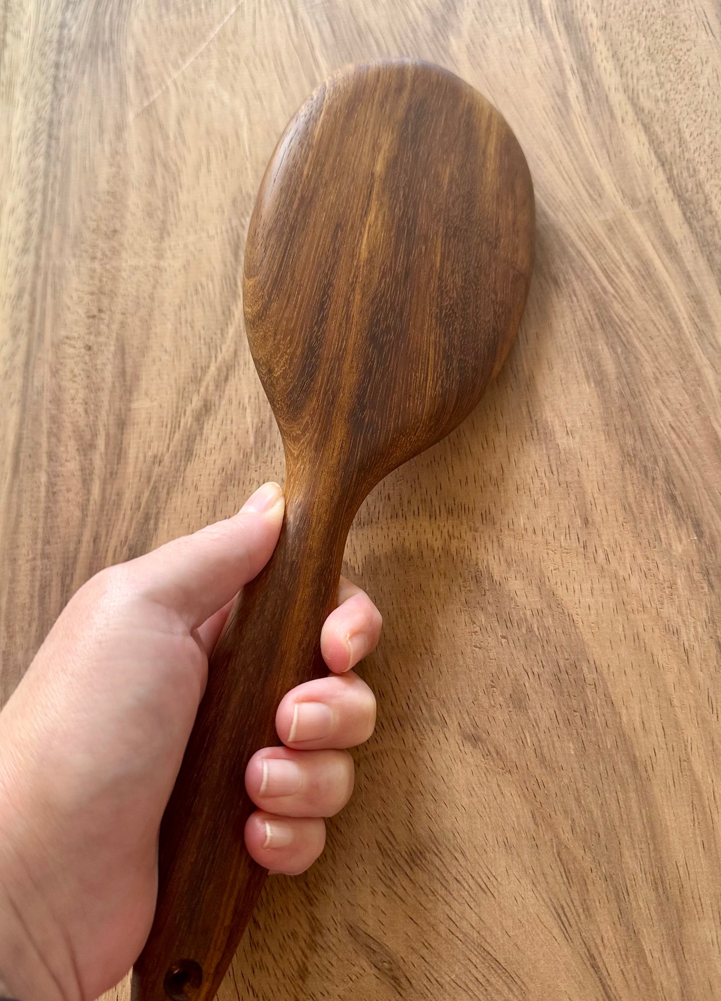 Autumn 2026 Limited Edition Stevie Rose’s Hairbrush Spanking Paddle in Genuine Teak: 11.5 Inch Hairbrush-Style OTK Paddle