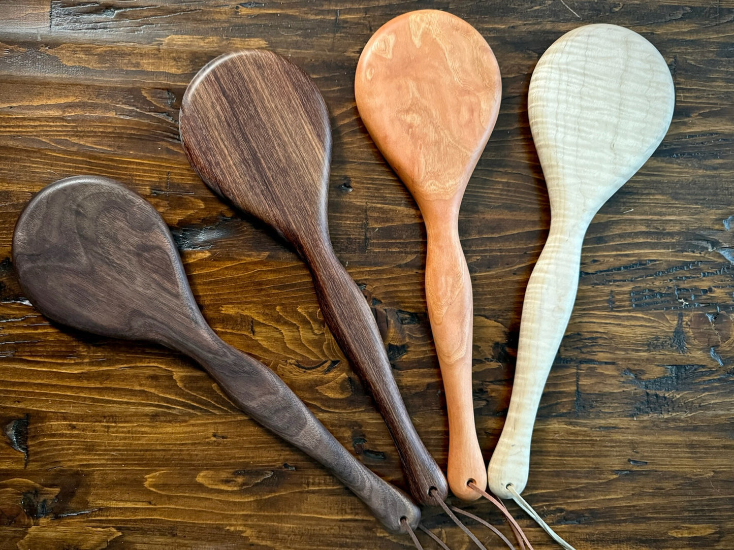 Array of 4 Longjolly spanking paddles