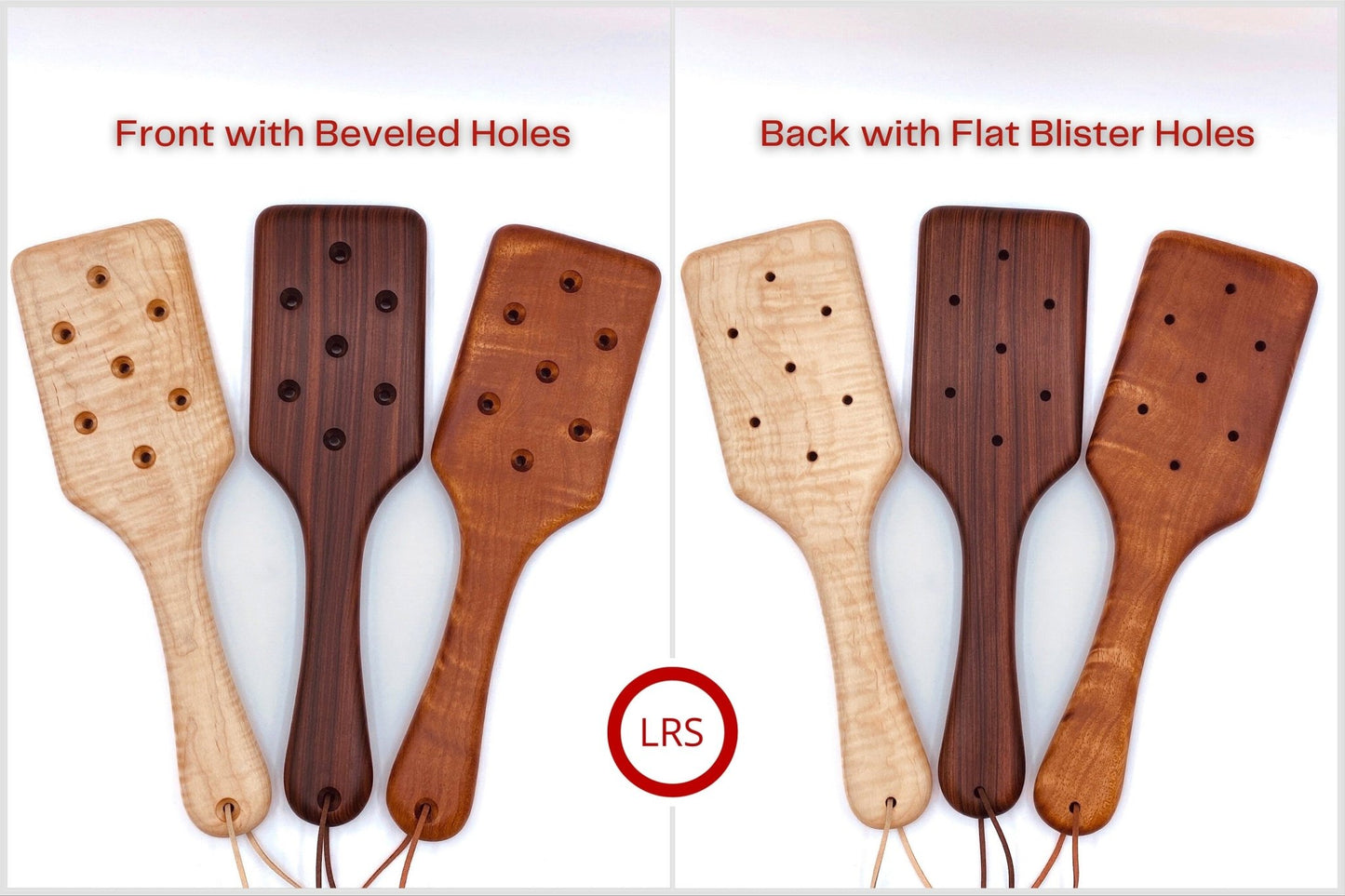 The OTK Frat Paddle by LRS Toys is an intense spanking implement with blister holes. Try this unique spanking toy today!